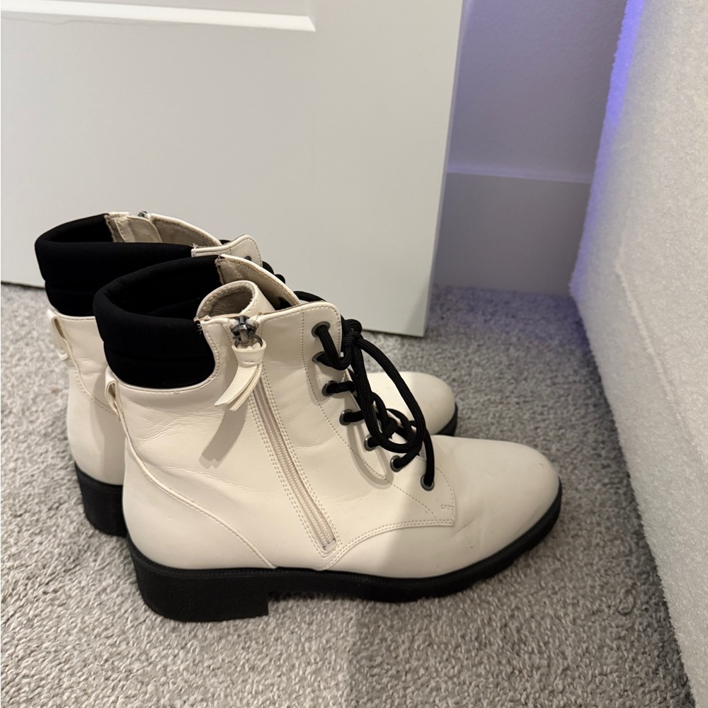Dr Scholl’s White Combat Boots - Picture 4 of 7